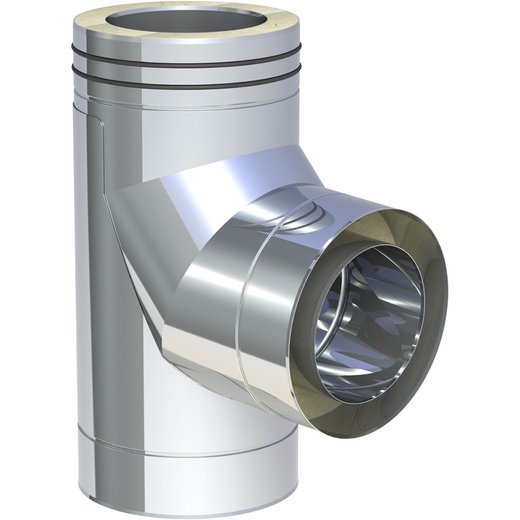 T-Anschluss Edelstahlschornstein Jeremias DW-POWER 32